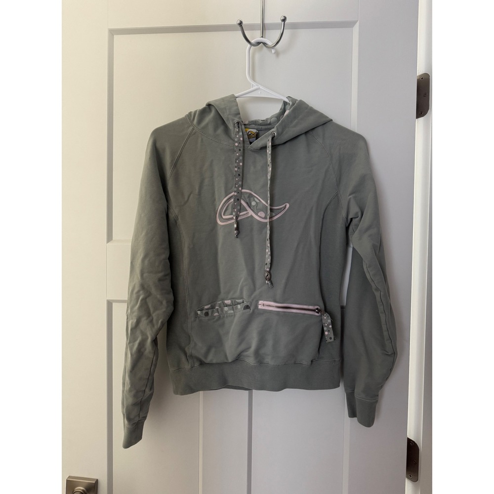 Vintage 90s ADIO Pullover Hoodie Zip Pocket Drawstring sz small